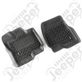 Floor Liner, Front; Black, 2015-2020 Ford F-150 / Raptor / Extended / Super Crew Cab 