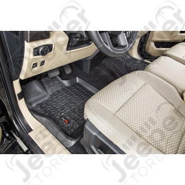Floor Liner, Front; Black, 2015-2020 Ford F-150 / Raptor / Extended / Super Crew Cab 