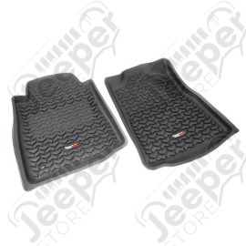 All Terrain Floor Liner, Front Pair, Black, Auto; 05-11 Tacoma