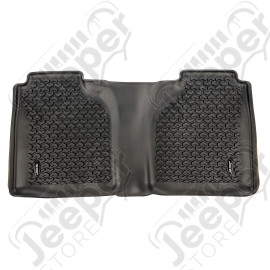 Floor Liner, Rear; Black, 2020 Chevy Silverado Crew 