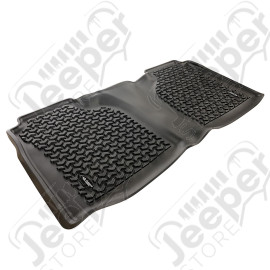 Floor Liner, Rear; Black, 2020 Chevy Silverado Crew 