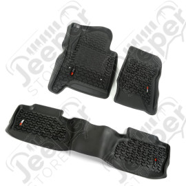 All Terrain Floor Liner Kit, Black; 14-18 GM Crew Cab Truck