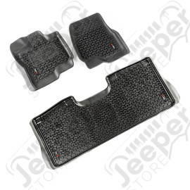 All Terrain Floor Liner Kit, Black; 15-18 Ford F-150