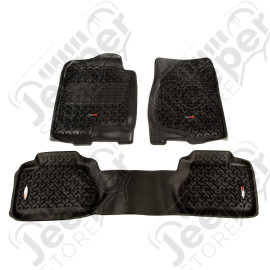 All Terrain Floor Liner Kit, Black; 07-11 GM Extended Cab Trucks