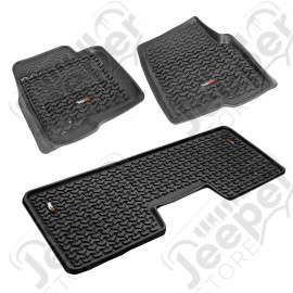 All Terrain Floor Liner Kit, Black; 09-14 Ford F-150 SuperCrew