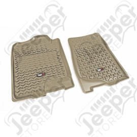 All Terrain Floor Liner, Front Pair, Tan; 07-14 GM Full Size Truck/SUV