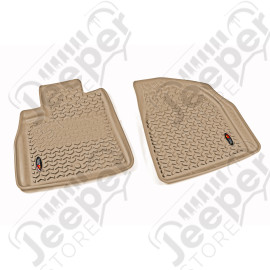 Floor Liner, Front; Tan, 2009-2017 Chevrolet / GMC / Buick / Saturn Traverse, 07-20 Acadia, 08-17 Enclave, 07-10 Outlook 