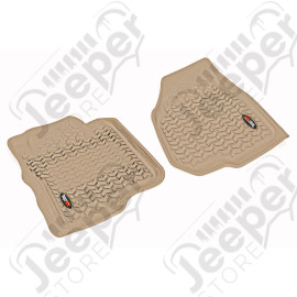 All Terrain Floor Liner, Front Pair, Tan; 11-12 Ford F250/350
