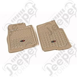 All Terrain Floor Liner, Front Pair, Tan; 11-14 Ford F-150