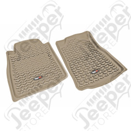 All Terrain Floor Liner, Front Pair, Tan, Auto; 05-11 Tacoma