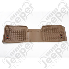 All Terrain Floor Liner, Rear, Tan; 12-18 Nissan Titan Crew