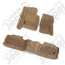 All Terrain Floor Liner Kit, Tan; 14-18 GM Crew Cab Truck