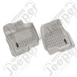 Floor Liner, Front; Gray, 2015-2020 Ford F-150 / Raptor / Extended / Super Crew Cab 