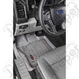 Floor Liner, Front; Gray, 2015-2020 Ford F-150 / Raptor / Extended / Super Crew Cab 