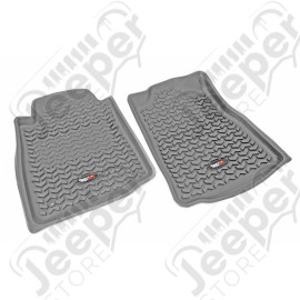 All Terrain Floor Liner, Front Pair, Gray, Auto; 05-11 Tacoma