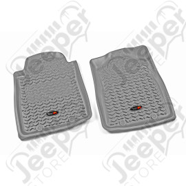 All Terrain Floor Liner, Front Pair, Gray; 12-18 Toyota Tacoma