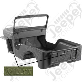 Body Tub Kit, Reproduction, Steel, Willys Script; 53-68 Willys CJ3B