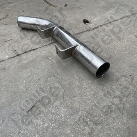Occasion : Embout de pare chocs tubulaire acier inox côté gauche pour CJ5, CJ6, CJ7, CJ8, YJ (1972-1995)