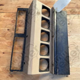 Occasion : Enjoliveur de tableau de bord des 5 manomètres couleur beige pour Jeep Wrangler YJ (1987-1990)