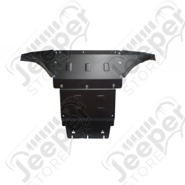 Protection acier carter moteur + radiateur "IronShield Engine" épaisseur : 2 mm pour Jeep Grand Cherokee WH, WK - 15007.650 / 28.550 / 5941986203823