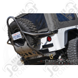 Support de roue de secours Poison Spider pour pneu jusqu'à 40" pour Jeep Wrangler TJ