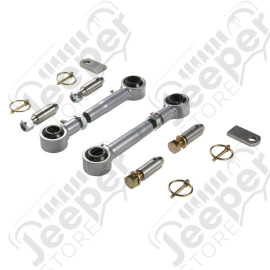 Kit de 2 biellettes de barre stabilisatrice avant réglables et déconnectables (0" à 6" de réhausse) - Jeep CJ5, CJ6, CJ7, CJ8