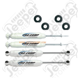 Kit réhausse 4 cales +45mm et 4 amortisseurs ProComp Es9000 pour Jeep Grand Cherokee ZJ, ZG