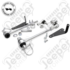 Kit de 2 biellettes de barre stabilisatrice avant déconnectables (réhausse de 5cm à 7.5cm soit de 2'' à 3'') - Jeep Wrangler TJ - WAR83071 / RC1129