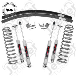 Kit réhausse +3" (+7.62cm) Rough Country avec Add Leaf pour Jeep Cherokee XJ - 670N