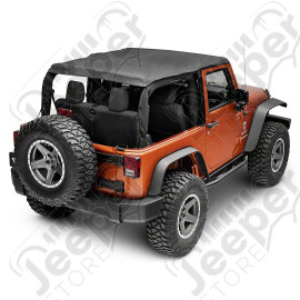 Bache Trektop - Couleur : Black Twill - Jeep Wrangler JK (2 portes)