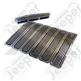 Enjoliveur de calandre en aluminium (insert) pour Jeep Wrangler TJ