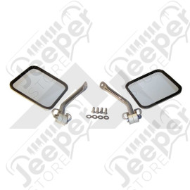 Kit de rétroviseurs extérieur, acier inox pour Jeep Wrangler TJ