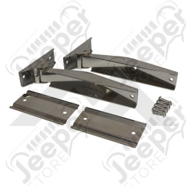 Kit de charnières de ridelle de coffre en acier inox, version renforcée, Jeep Wrangler TJ