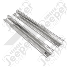 Kit de 2 protections de seuils de portes avant en acier inox pour Jeep Wrangler JK (2 ou 4 portes)