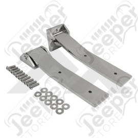 Kit charnières de ridelle de coffre acier inox Jeep Wrangler JK