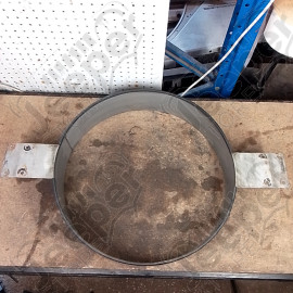 Occasion : Buse d'air en acier (faite maison) / diamètre : 50,5 cm / hauteur : 12 cm / largeur fixation : 77 cm pour Jeep divers