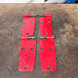 Occasion : Kit de 4 charnières de protection rouge / longueur : 17 cm pour Jeep CJ5, CJ7, CJ8, YJ