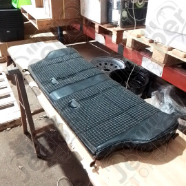 Occasion : Dossier de banquette arrière en tissu/cuir noire et blanche pour Jeep Cherokee XJ