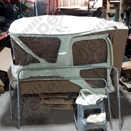 N.O.S. : Bâche capotage de remplacement avec fixation partielle (marque Bestop) couleur blanche pour Jeep MB, M201