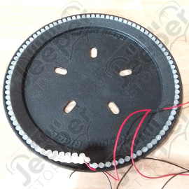 Occasion : 3eme feu stop rond à LED pour roue de secours universel (4 LEDS HS) pour Jeep KJ, JK, TJ, YJ, CJ8, CJ7, CJ6