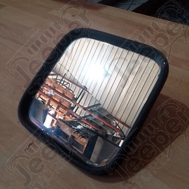 Occasion : Rétroviseur en acier/inox (vitre fissurée) pour Jeep CJ5, CJ7, CJ8, YJ