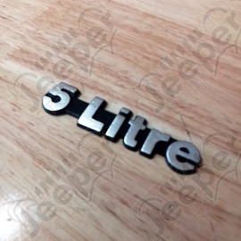 Occasion : Emblème logo "5 Litre" pour Jeep CJ5, CJ6, CJ7, CJ8