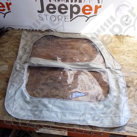 Occasion : Toile pour porte en toile droite simili cuir blanc pour Jeep CJ5, CJ6