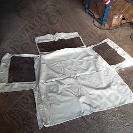 Occasion : Bâche en simili cuir blanc pour Jeep CJ5, CJ6