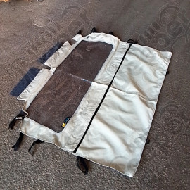 Occasion : Windjammer rideau arrière simili cuir blanc pour Jeep CJ5
