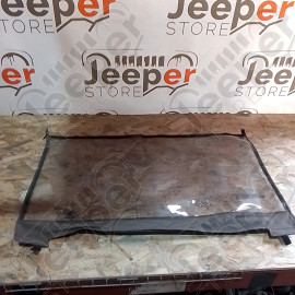 Occasion : Lunette arrière plastique pour bâche Bestop marron pour Jeep CJ7, YJ, TJ