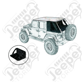 Partie 2/2 CARGO - Bâche JL Cargo Windows U4 SUNTOP, couleur Black Diamond, pour Wrangler JL 4 portes