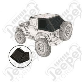 Partie 2/2 FASTBACK - Bâche JL Fastback Windows U2 SUNTOP, couleur Green Military (khaki), pour Wrangler JL 2 portes