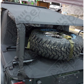 Fixation de roue de secours Spider Tire Rack Suntop Jeep Wrangler JK (2 portes)