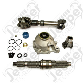 Kit Slip Yoke Mega Short + Arbre à double croisillons arrière pour NP231 - Jeep Wrangler YJ et TJ